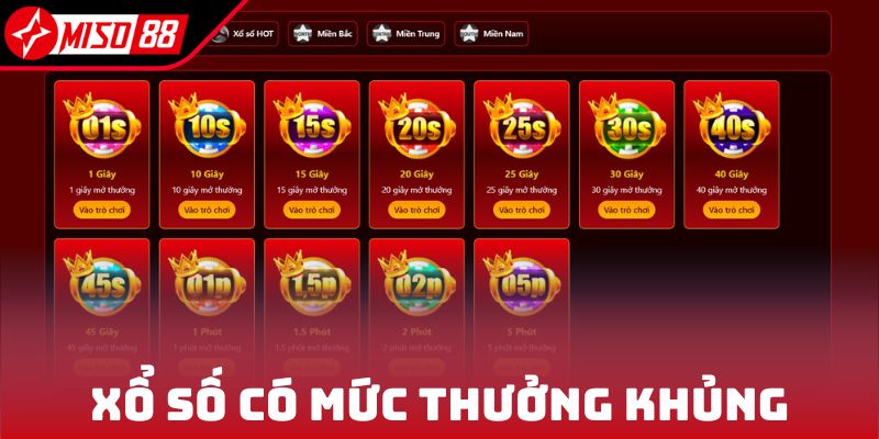 MISO88 23 Xổ số có mức thưởng khủng